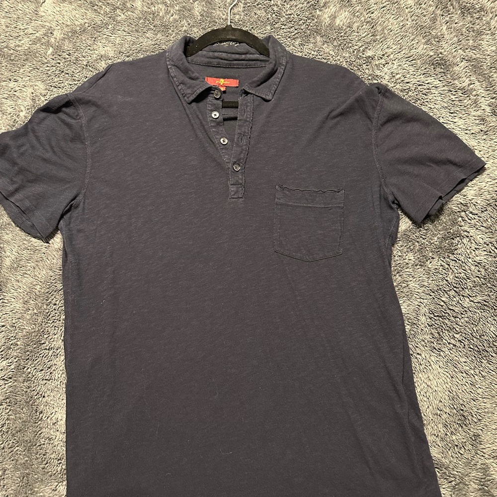 7 For All Mankind Polo Shirt Large